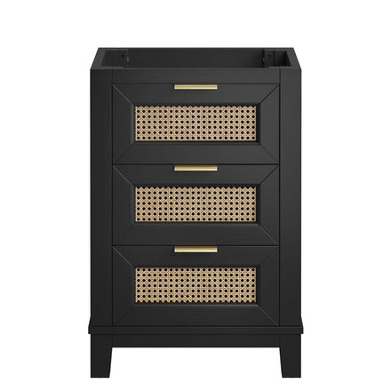 Dixie 24" Solid Wood Bathroom Vanity Cabinet (Sink Basin Not Included) in Black