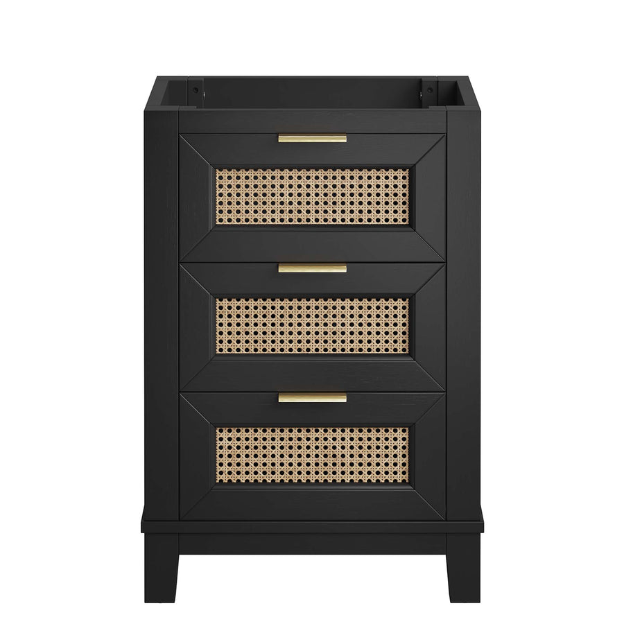 Tobin 24" Solid Wood Bathroom Vanity Cabinet (Sink Basin Not Included) in Black
