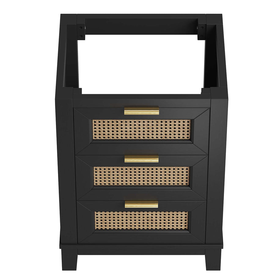 Tobin 24" Solid Wood Bathroom Vanity Cabinet (Sink Basin Not Included) in Black