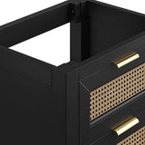Tobin 24" Solid Wood Bathroom Vanity Cabinet (Sink Basin Not Included) in Black