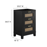 Tobin 24" Solid Wood Bathroom Vanity Cabinet (Sink Basin Not Included) in Black