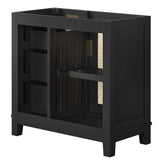 Tobin 36" Solid Wood Bathroom Vanity Cabinet (Sink Basin Not Included) in Black