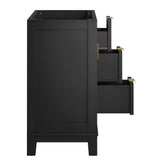 Tobin 36" Solid Wood Bathroom Vanity Cabinet (Sink Basin Not Included) in Black