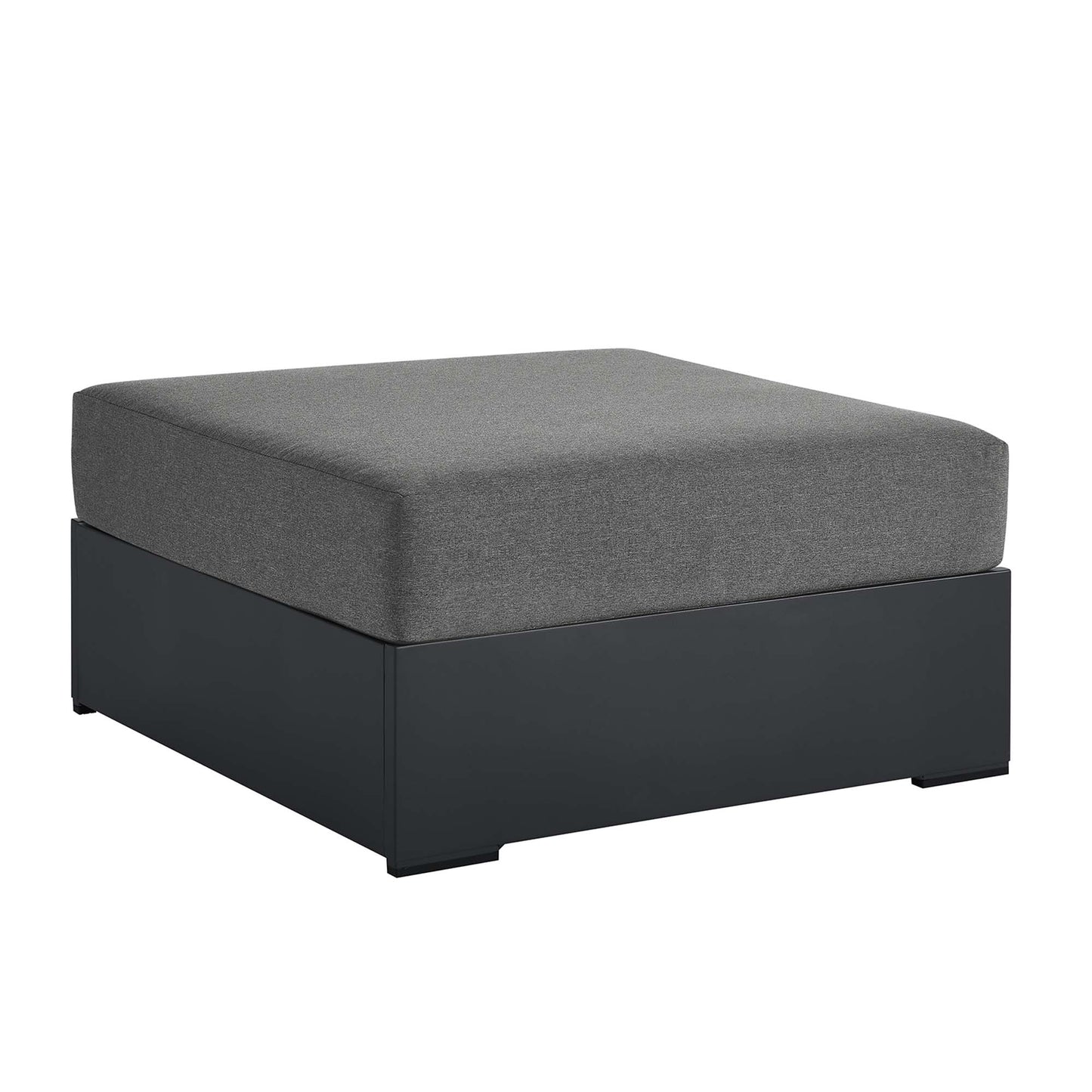 Tahoe Outdoor Patio Powder-Coated Aluminum Ottoman by Furniture For America