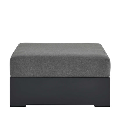 Tahoe Outdoor Patio Powder-Coated Aluminum Ottoman by Furniture For America