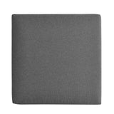 Aspen Outdoor Patio Powder-Coated Aluminum Ottoman in Gray Charcoal