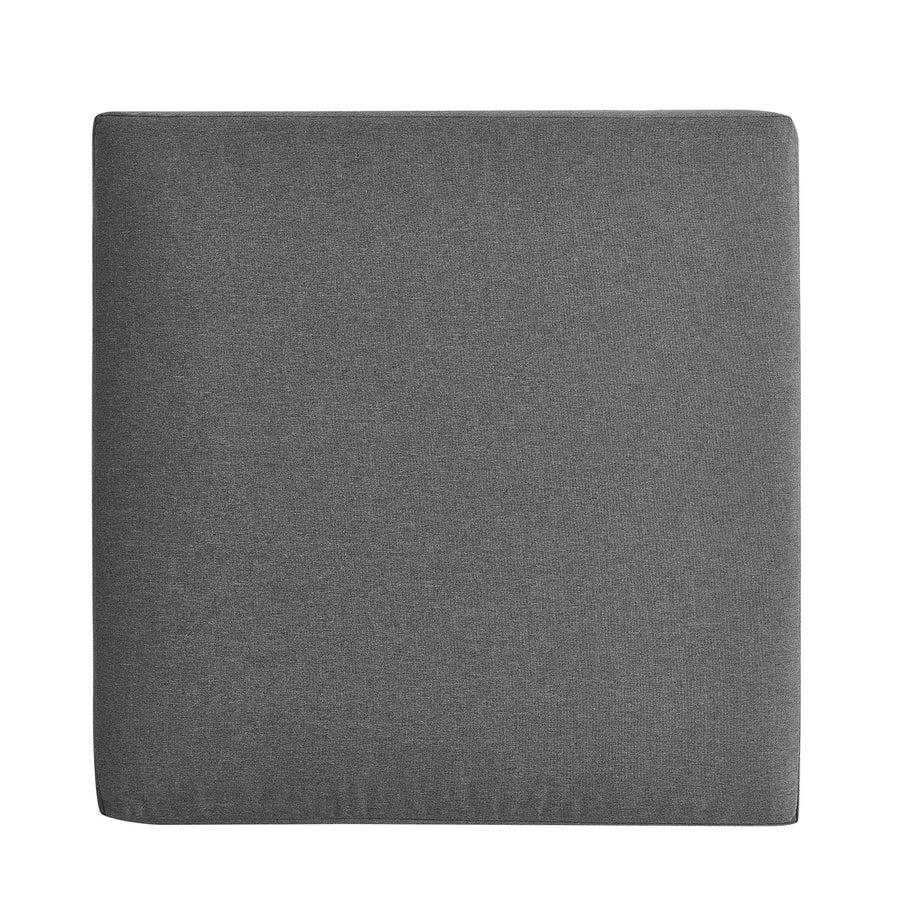 Aspen Outdoor Patio Powder-Coated Aluminum Ottoman in Gray Charcoal
