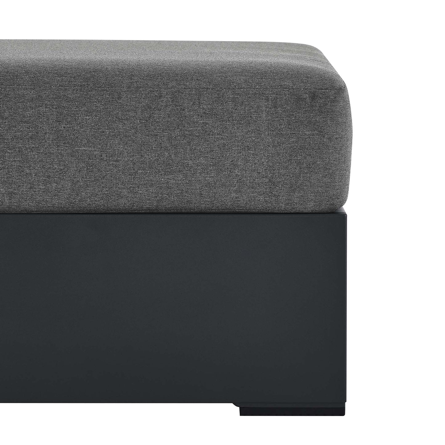 Tahoe Outdoor Patio Powder-Coated Aluminum Ottoman by Furniture For America