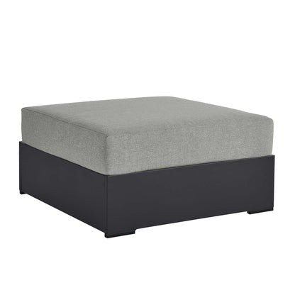 Tahoe Outdoor Patio Powder-Coated Aluminum Ottoman by Furniture For America
