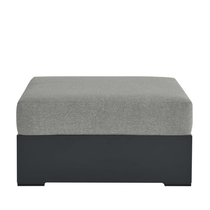Tahoe Outdoor Patio Powder-Coated Aluminum Ottoman by Furniture For America
