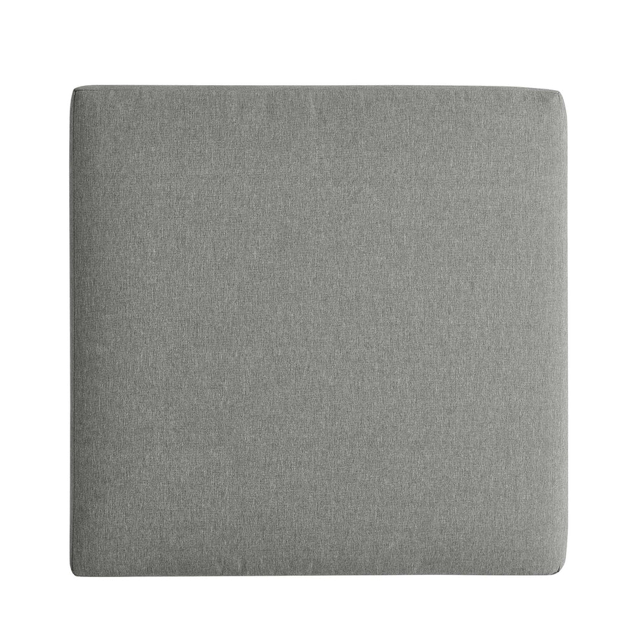 Aspen Outdoor Patio Powder-Coated Aluminum Ottoman in Gray Gray