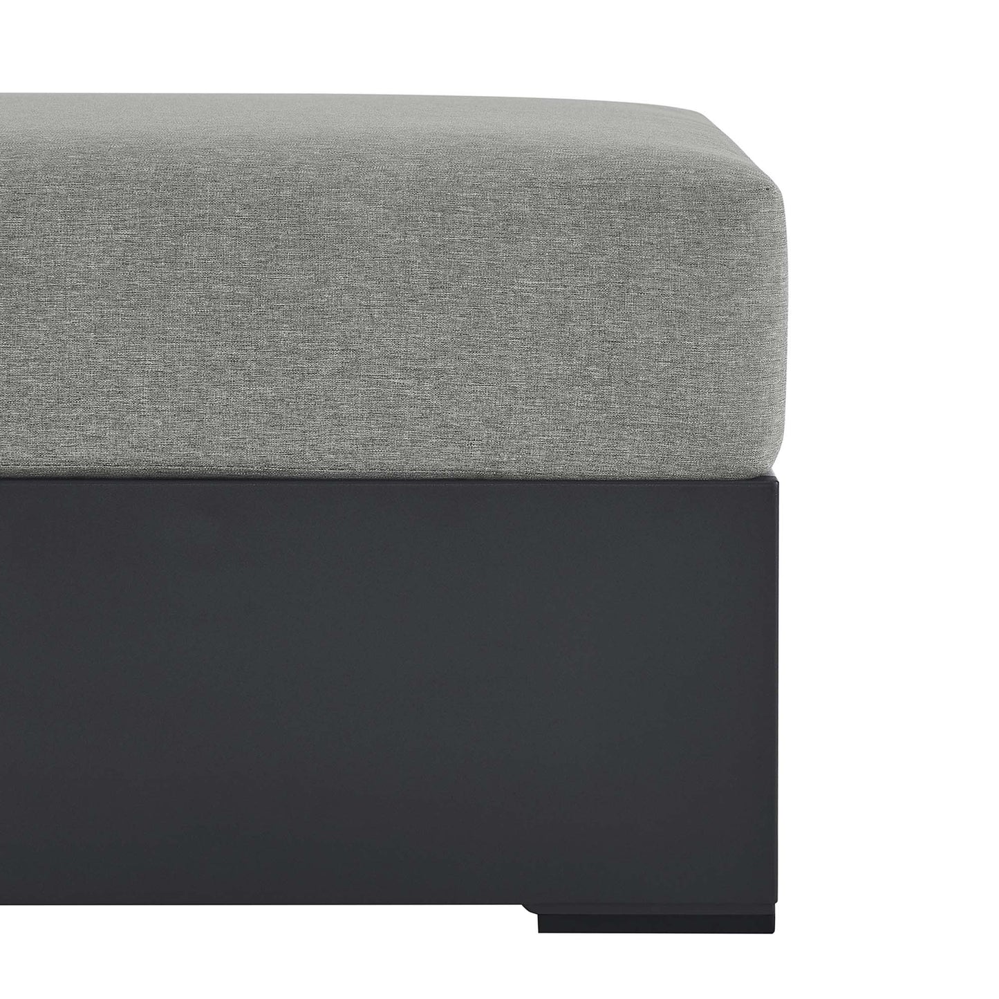 Tahoe Outdoor Patio Powder-Coated Aluminum Ottoman by Furniture For America