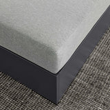 Aspen Outdoor Patio Powder-Coated Aluminum Ottoman in Gray Gray