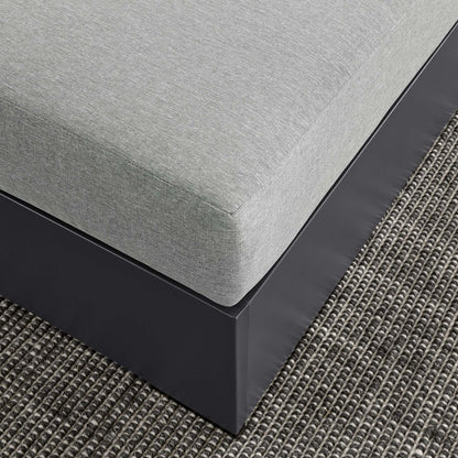 Tahoe Outdoor Patio Powder-Coated Aluminum Ottoman by Furniture For America