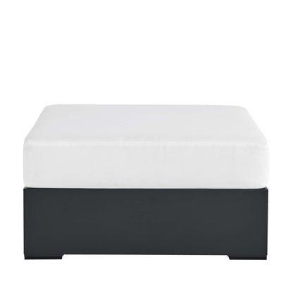 Tahoe Outdoor Patio Powder-Coated Aluminum Ottoman by Furniture For America