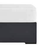 Aspen Outdoor Patio Powder-Coated Aluminum Ottoman in Gray White