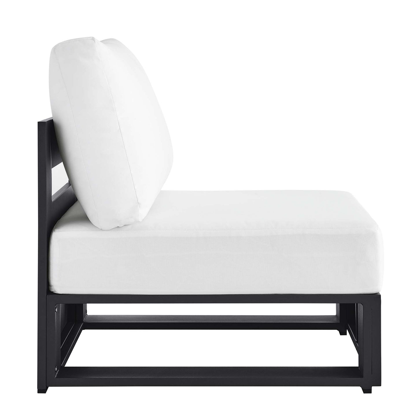 Tahoe Outdoor Patio Powder-Coated Aluminum Modular Armless Chair by Furniture For America
