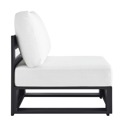 Tahoe Outdoor Patio Powder-Coated Aluminum Modular Armless Chair by Furniture For America
