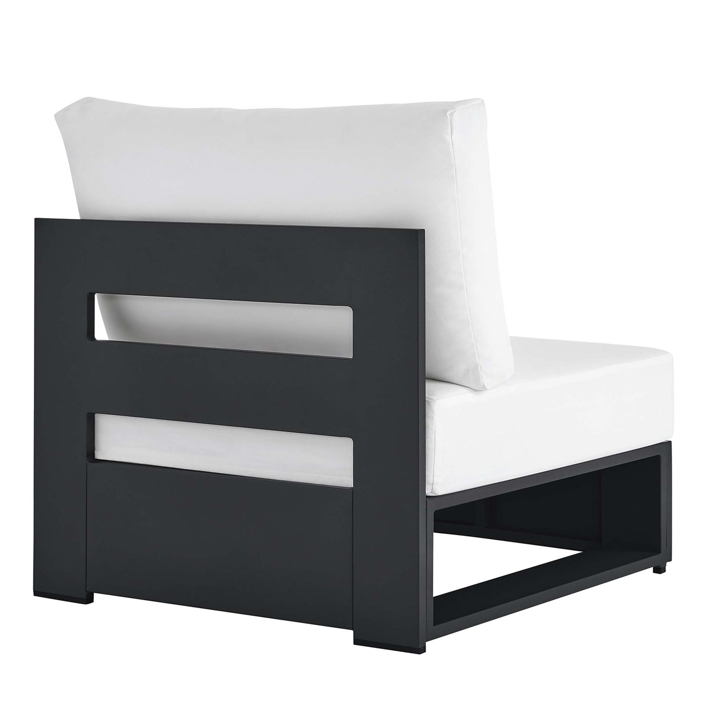 Tahoe Outdoor Patio Powder-Coated Aluminum Modular Armless Chair by Furniture For America