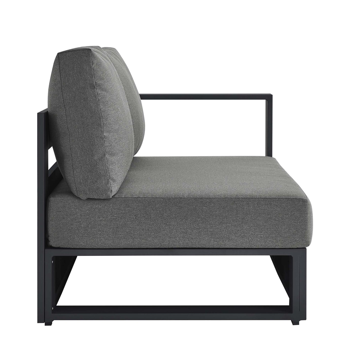 Tahoe Outdoor Patio Powder-Coated Aluminum Modular Right-Facing Loveseat by Furniture for America