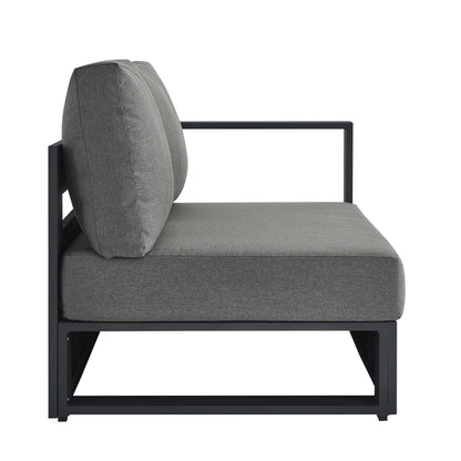 Tahoe Outdoor Patio Powder-Coated Aluminum Modular Right-Facing Loveseat by Furniture for America