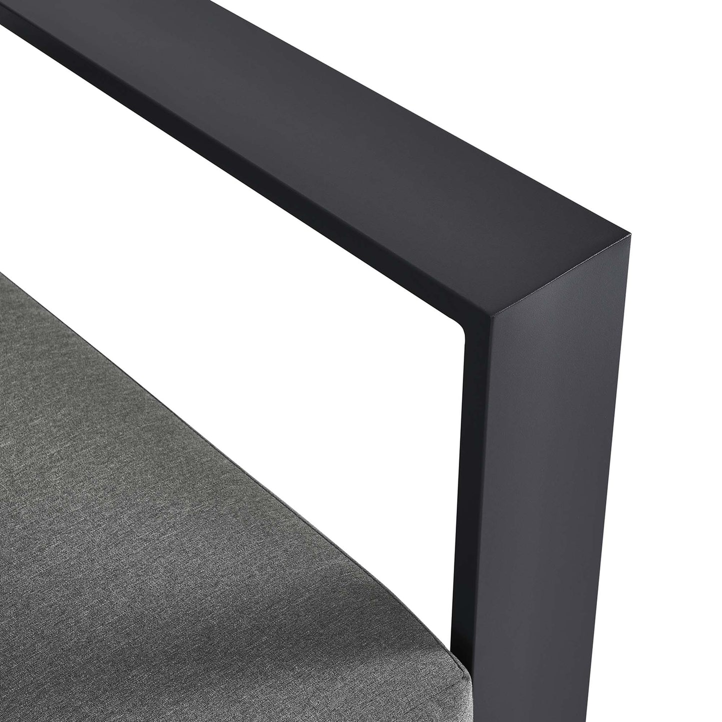 Tahoe Outdoor Patio Powder-Coated Aluminum Modular Right-Facing Loveseat by Furniture for America