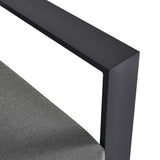 Aspen Outdoor Patio Powder-Coated Aluminum Modular Right-Facing Loveseat in Gray Charcoal