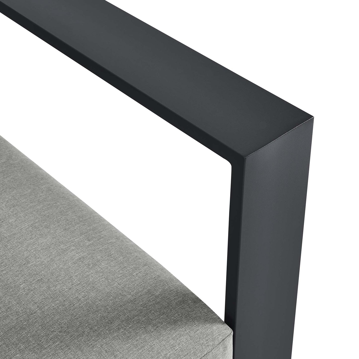 Tahoe Outdoor Patio Powder-Coated Aluminum Modular Right-Facing Loveseat by Furniture for America
