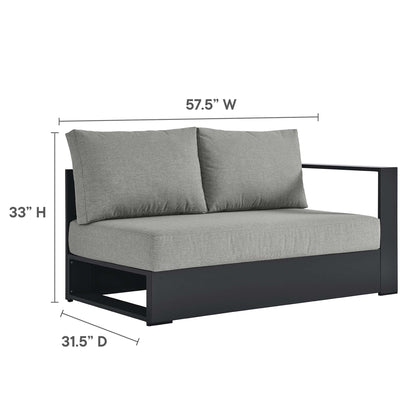 Tahoe Outdoor Patio Powder-Coated Aluminum Modular Right-Facing Loveseat by Furniture for America