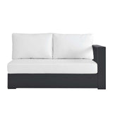 Aspen Outdoor Patio Powder-Coated Aluminum Modular Right-Facing Loveseat in Gray White