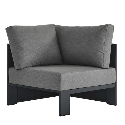 Tahoe Outdoor Patio Powder-Coated Aluminum Modular Corner Chair by Furniture For America