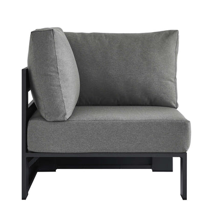Tahoe Outdoor Patio Powder-Coated Aluminum Modular Corner Chair by Furniture For America