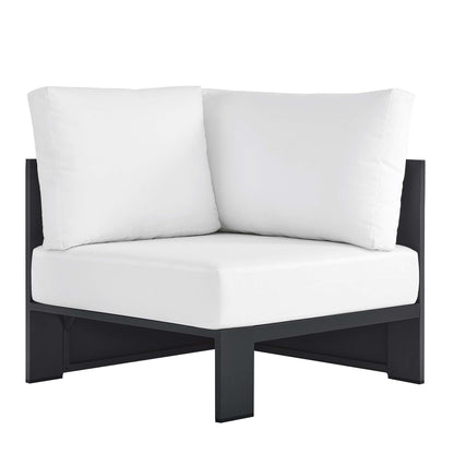 Tahoe Outdoor Patio Powder-Coated Aluminum Modular Corner Chair by Furniture For America