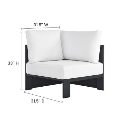 Tahoe Outdoor Patio Powder-Coated Aluminum Modular Corner Chair by Furniture For America