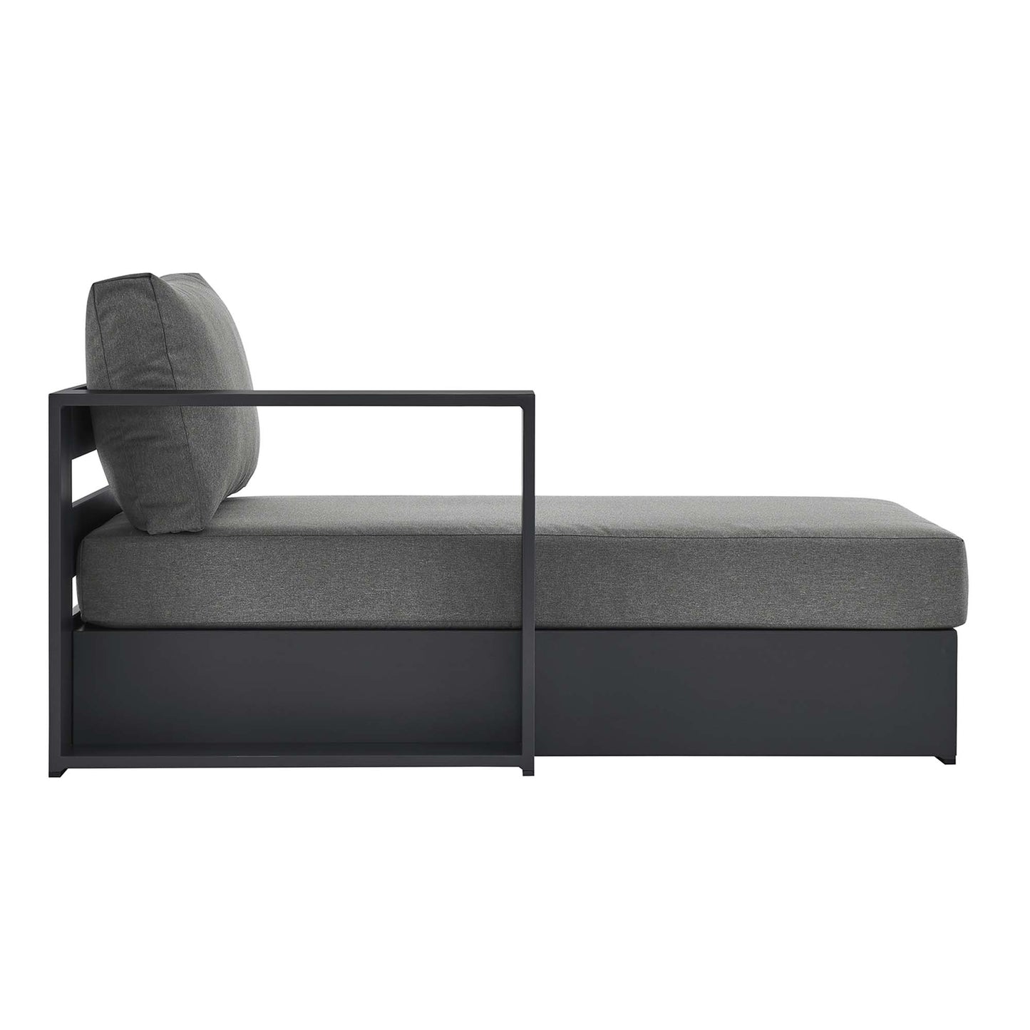 Tahoe Outdoor Patio Powder-Coated Aluminum Modular Left-Facing Chaise Lounge by Furniture for America