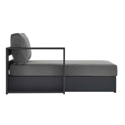 Tahoe Outdoor Patio Powder-Coated Aluminum Modular Left-Facing Chaise Lounge by Furniture for America