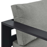 Aspen Outdoor Patio Powder-Coated Aluminum Modular Left-Facing Chaise Lounge in Gray Gray