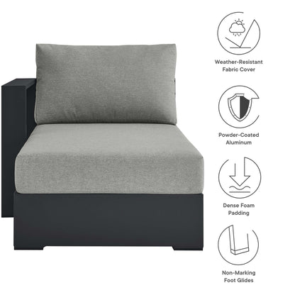 Tahoe Outdoor Patio Powder-Coated Aluminum Modular Left-Facing Chaise Lounge by Furniture for America