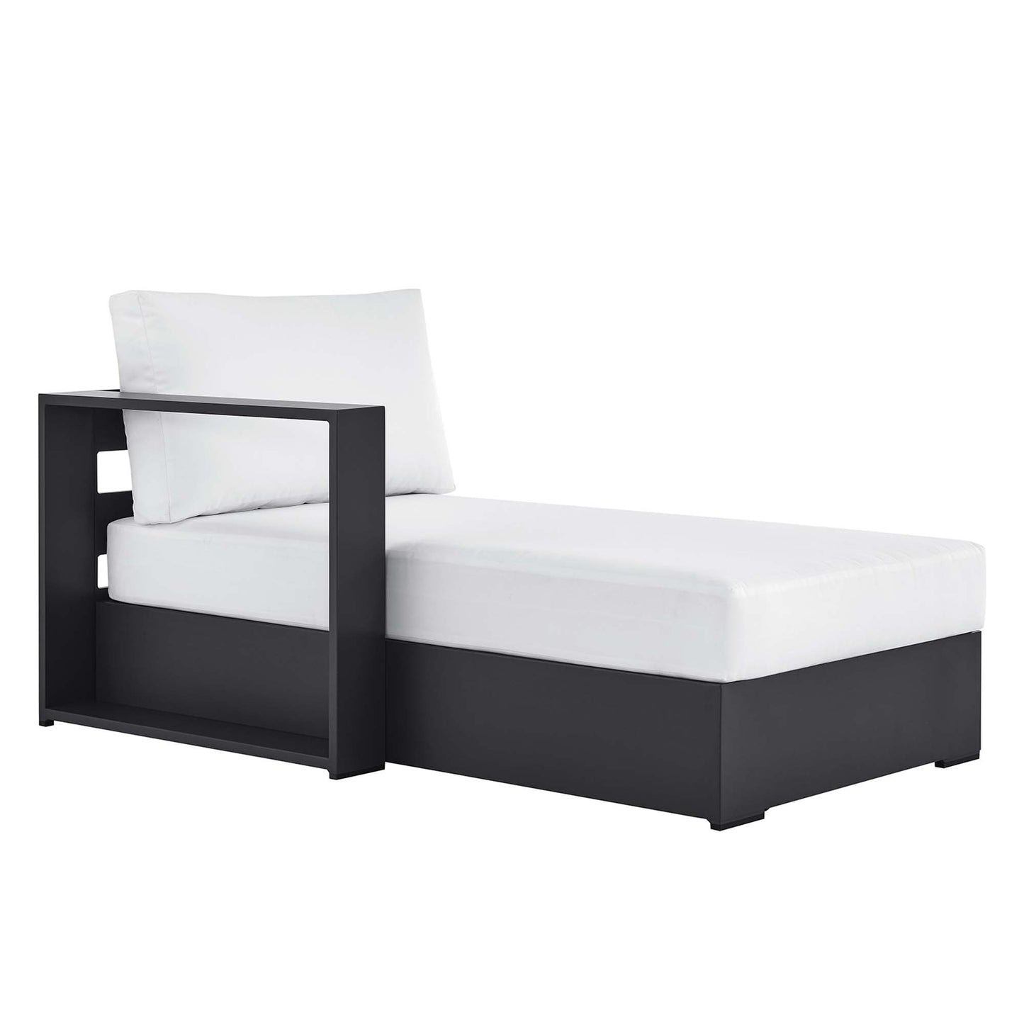 Tahoe Outdoor Patio Powder-Coated Aluminum Modular Left-Facing Chaise Lounge by Furniture for America