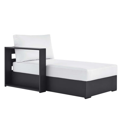 Tahoe Outdoor Patio Powder-Coated Aluminum Modular Left-Facing Chaise Lounge by Furniture for America