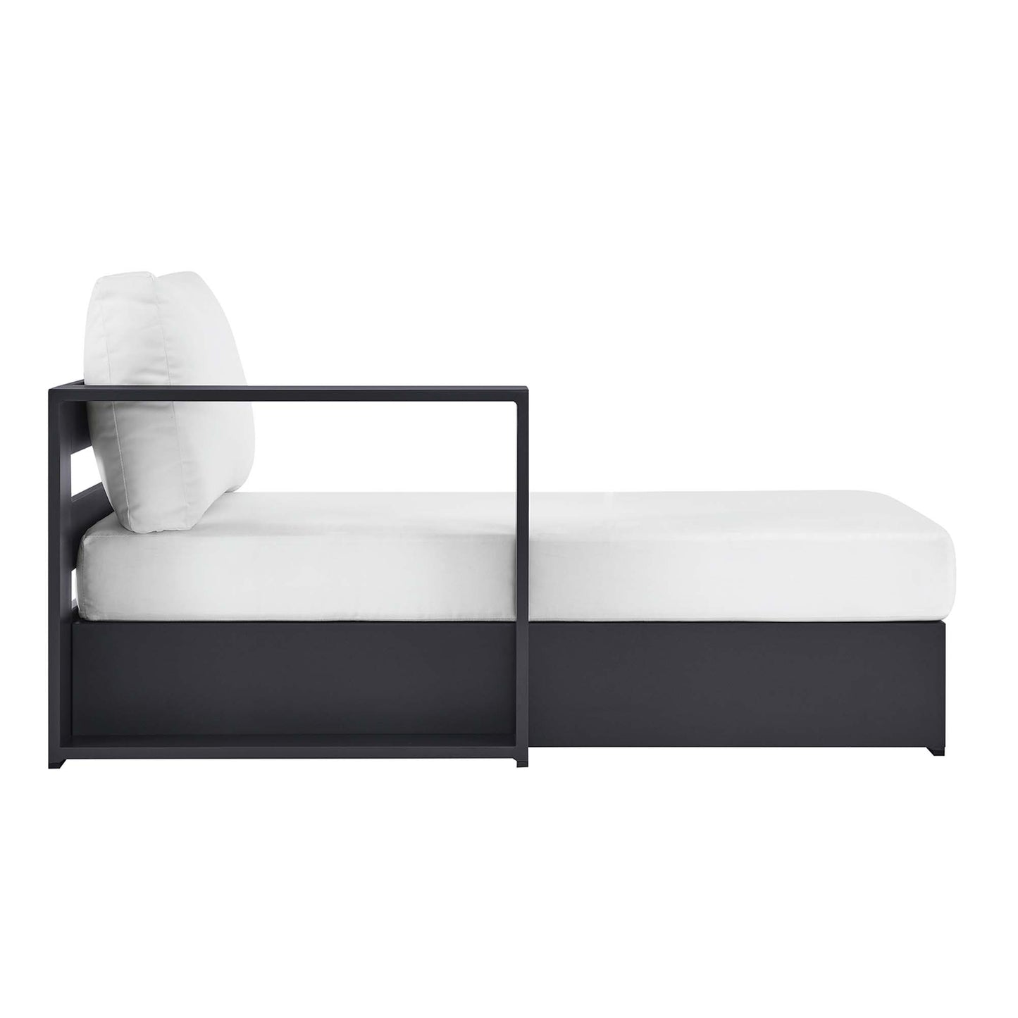 Tahoe Outdoor Patio Powder-Coated Aluminum Modular Left-Facing Chaise Lounge by Furniture for America