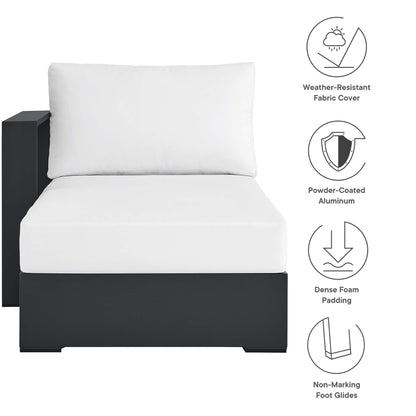 Tahoe Outdoor Patio Powder-Coated Aluminum Modular Left-Facing Chaise Lounge by Furniture for America