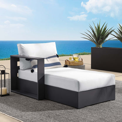Tahoe Outdoor Patio Powder-Coated Aluminum Modular Left-Facing Chaise Lounge by Furniture for America