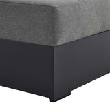 Aspen Outdoor Patio Powder-Coated Aluminum Modular Right-Facing Chaise Lounge in Gray Charcoal
