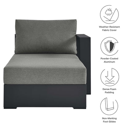 Tahoe Outdoor Patio Powder-Coated Aluminum Modular Right-Facing Chaise Lounge by Furniture for America