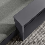Aspen Outdoor Patio Powder-Coated Aluminum Modular Right-Facing Chaise Lounge in Gray Charcoal