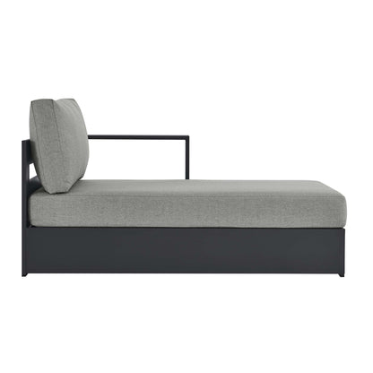 Tahoe Outdoor Patio Powder-Coated Aluminum Modular Right-Facing Chaise Lounge by Furniture for America