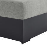 Aspen Outdoor Patio Powder-Coated Aluminum Modular Right-Facing Chaise Lounge in Gray Gray