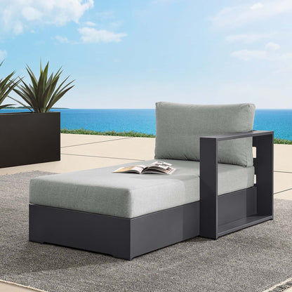 Tahoe Outdoor Patio Powder-Coated Aluminum Modular Right-Facing Chaise Lounge by Furniture for America
