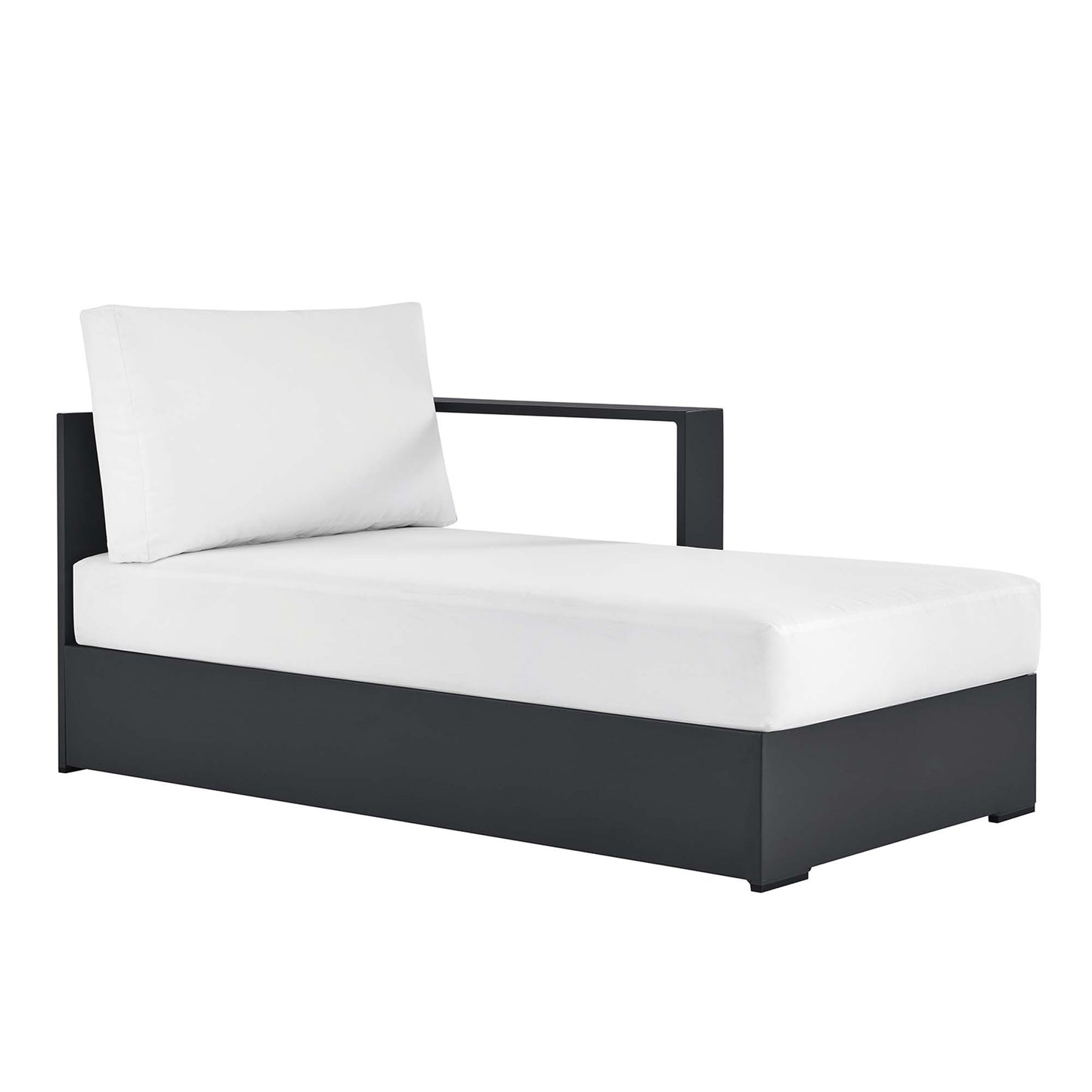 Tahoe Outdoor Patio Powder-Coated Aluminum Modular Right-Facing Chaise Lounge by Furniture for America